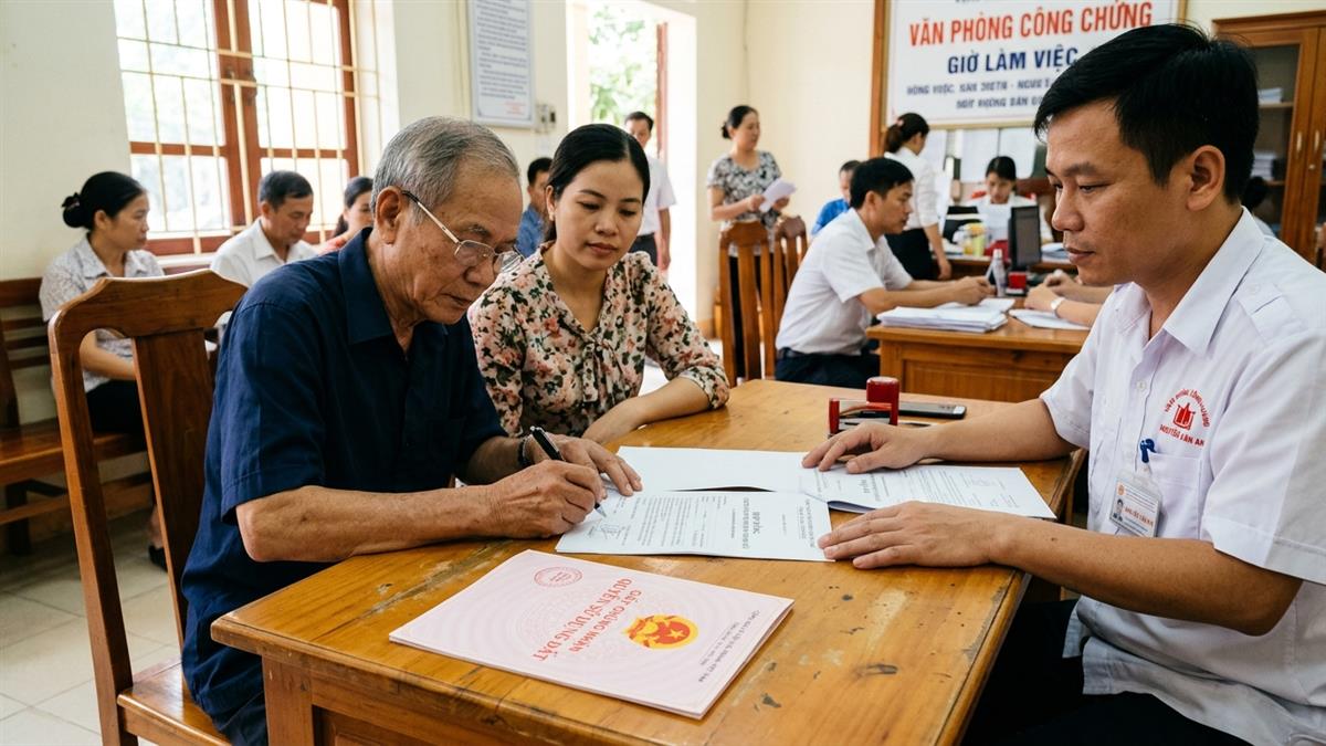 Văn phòng công chứng tiếp nhận hồ sơ sang tên chuyển nhượng quyền sử dụng đất nông nghiệp